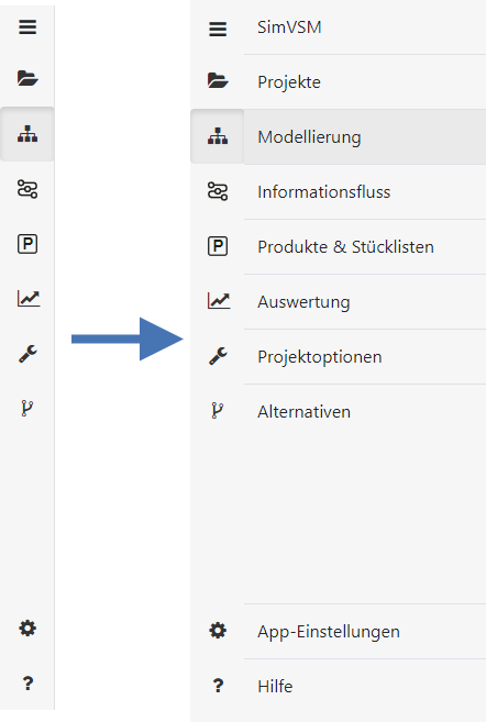Auswahloptionen SimVSM